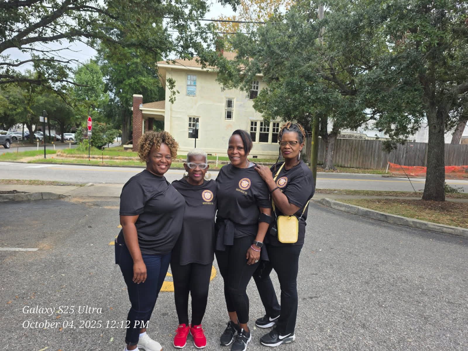 Church members sharing fellowship outdoors