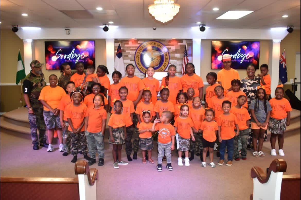 Youth and church families gathered together
